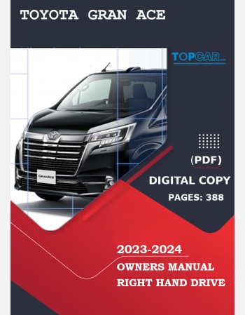 toyota gran ace 2023-2024 owners manual in english